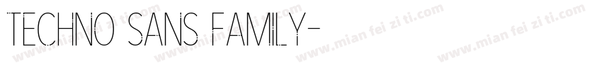 techno sans family字体转换